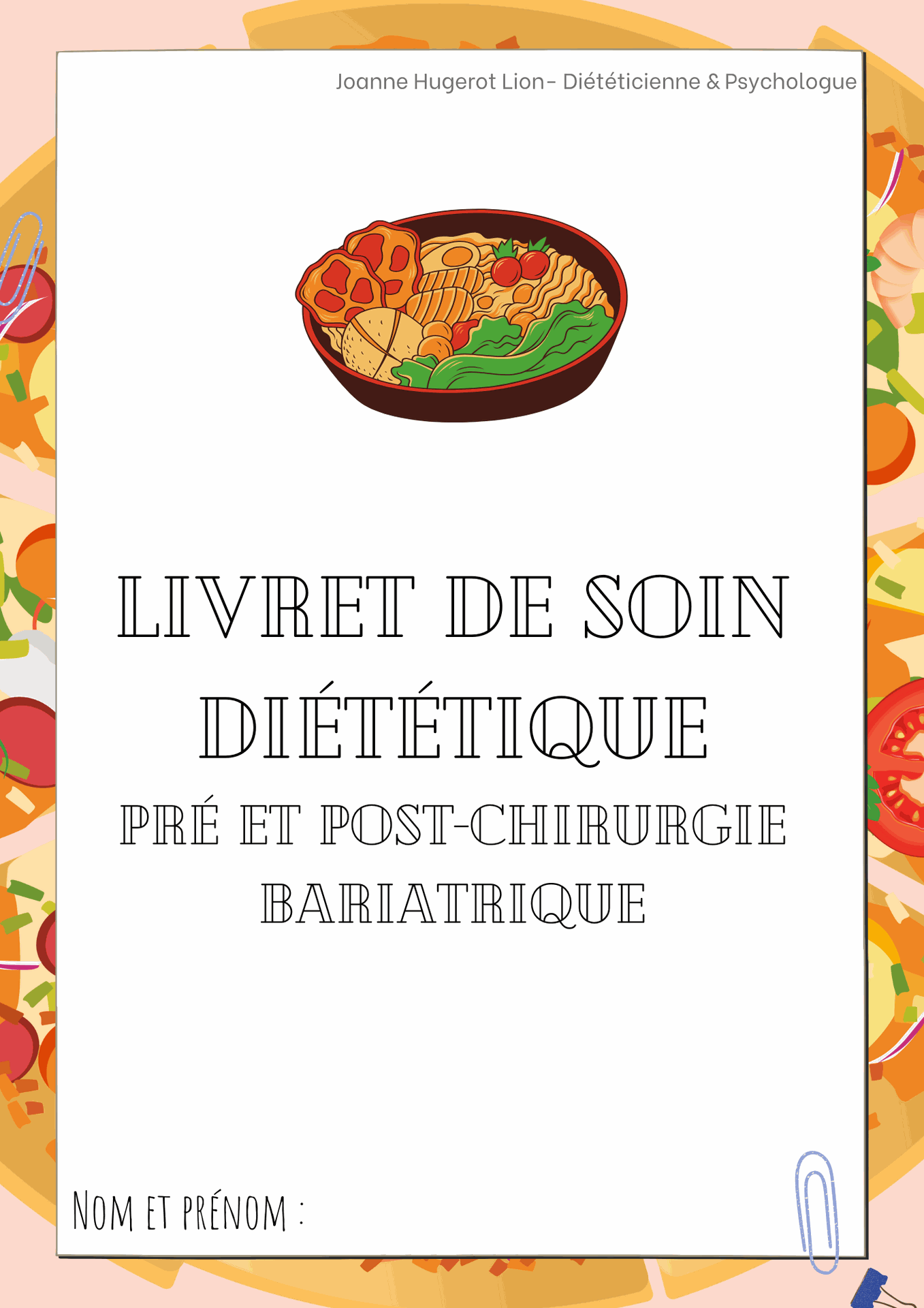 Livret de soin diététique